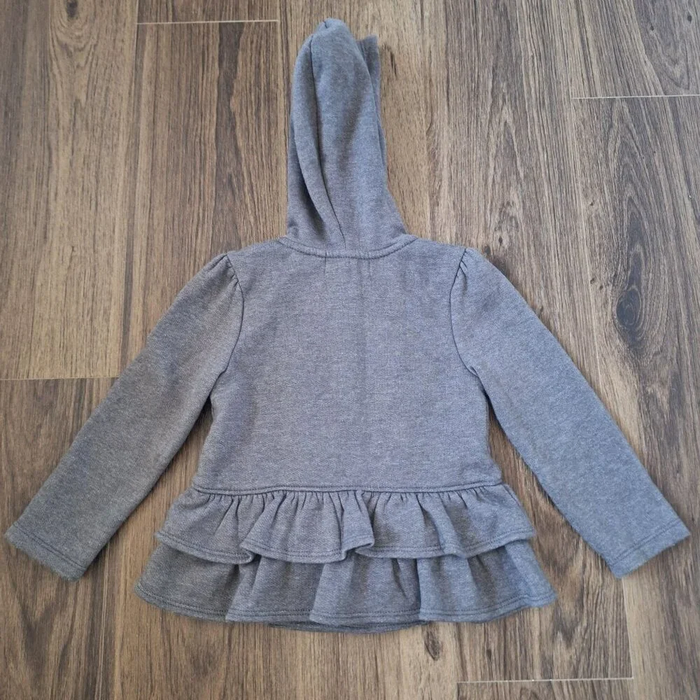 💙 Calvin Klein Jeans Girls Double Breasted Jacket Size 2T Preppy Fall Warm Ruff